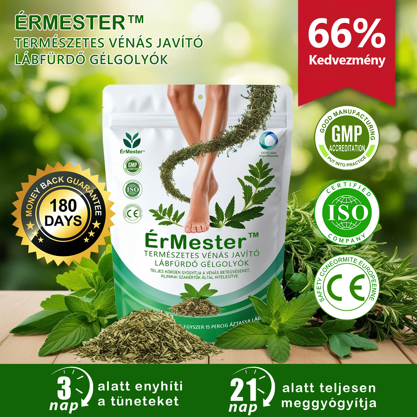 🌿🌿 ÉrMester™  Természetes Vénás Javító Lábfürdő Gélgolyók