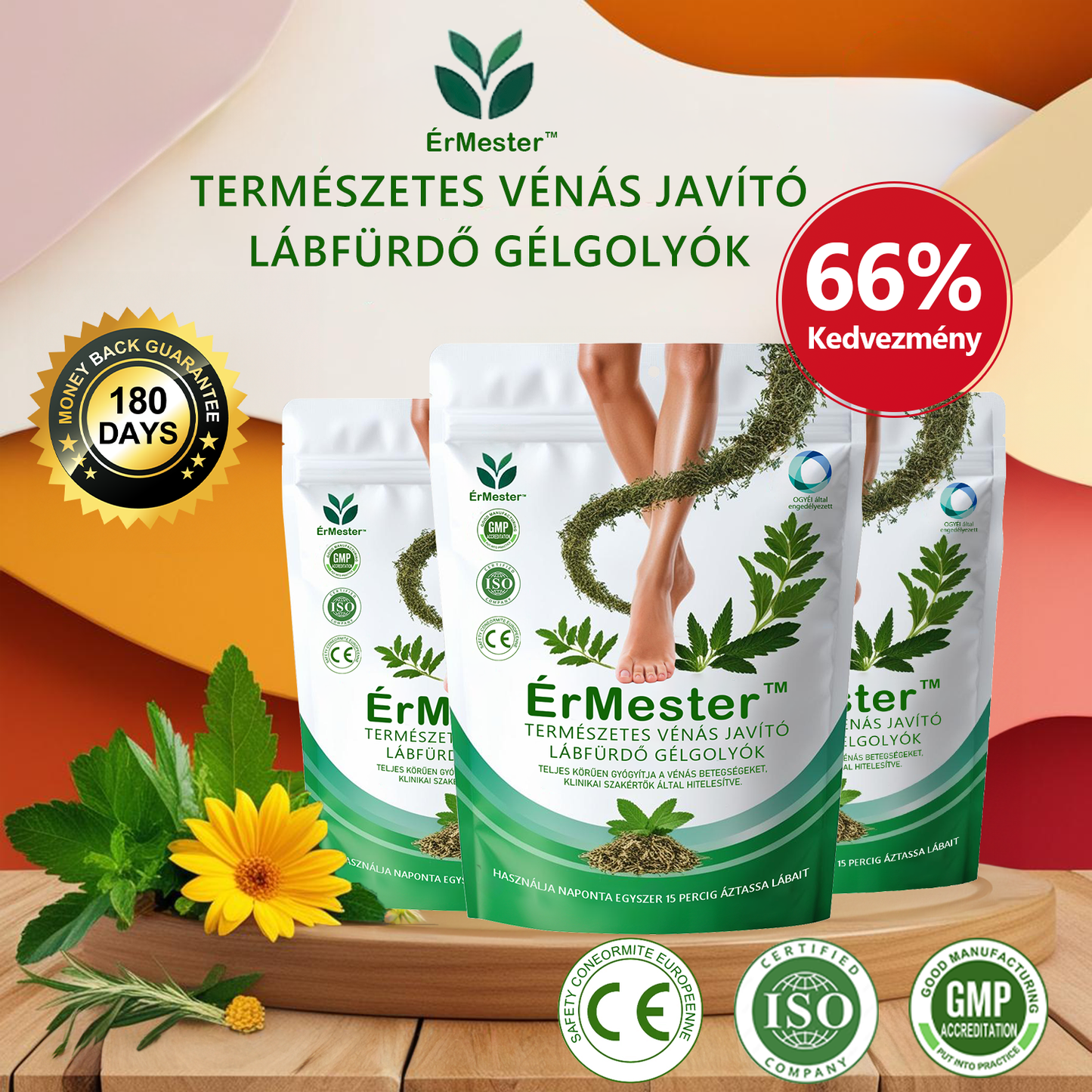 🍀🍀 ÉrMester™  Természetes Vénás Javító Lábfürdő Gélgolyók